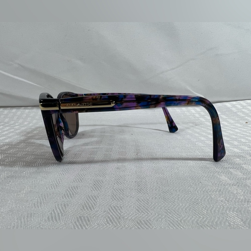 5007: Coach HC8132 Confetti Purple Sunglasses w/ Case has some scratches - Picture 5 of 8